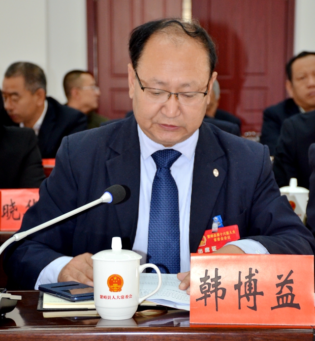 县人大常委会办公室主任韩博益就贯彻落实全国环境保护大会精神询问.JPG