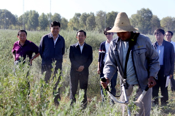 调研组一行实地察看农机具使用情况.JPG